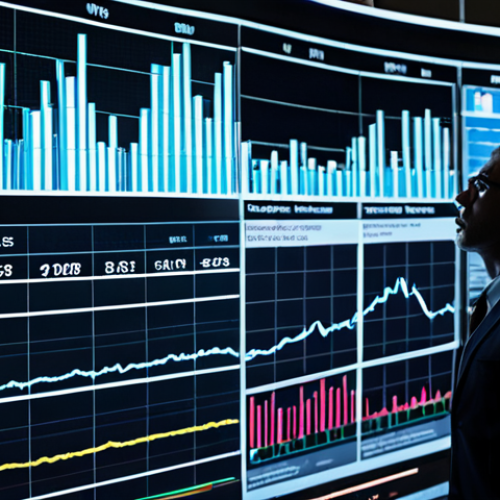 Home 4 **Prompt 1: The Modern Investor's Dynamic Mindset**
A lone individual, silhouetted against a backdrop of swirling, luminous financial data streams and abstract market graphs that evoke a "raging torrent" or a stormy sea. Digital lines and AI-driven patterns pulse and shift, representing rapid change and volatility. The figure projects a sense of calm and focused determination amidst the chaos, symbolizing resilience, adaptation, and the psychological edge required in today's unpredictable financial world. Emphasize the blend of human resolve with overwhelming technological and market forces.